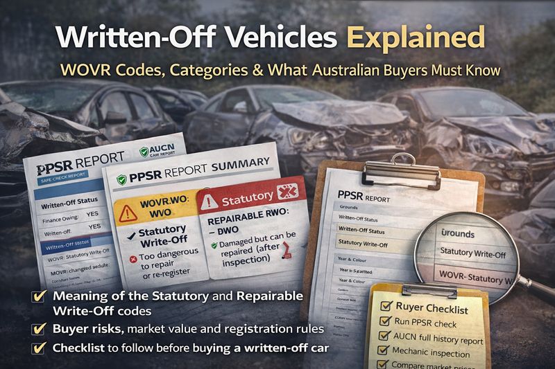 Written-Off Vehicles Explained: WOVR Codes, Categories & What Australian Buyers Must Know